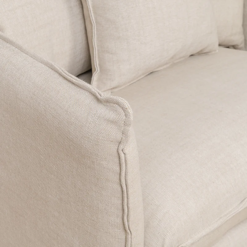 Loveseat Funda Desmontable 1 Cuerpo Tela-premium Natural-beige Bahama Natural en Beige - Sillones y sofás, Uruguay | Divino, vista 4