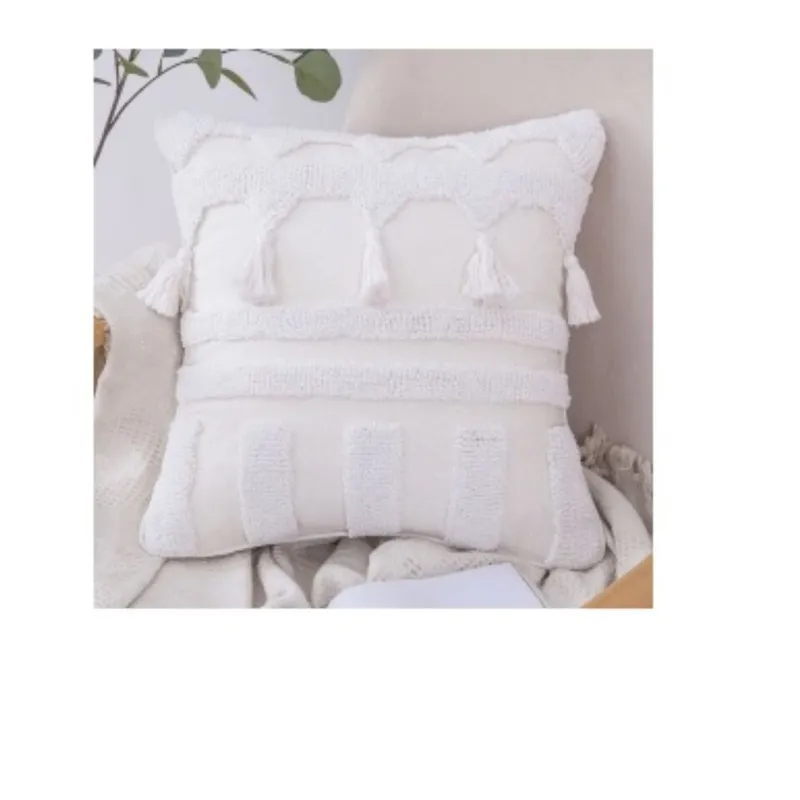 Almohadón Boho en Blanco - Textiles, Uruguay | Finkel