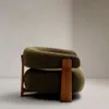 Butaca Granite de chenilla - verde y patas de madera maciza de fresno acabado nogal FSC 100% en Verde - Butacas, banquetas y puffs, Uruguay | Kavehome, vista 10 de 10