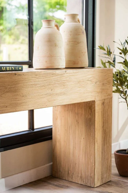 MESA DE ARRIMO / CONSOLA TAURET - 1.80 MTS en Madera natural - Bibliotecas, Uruguay | La Iberica, vista 7