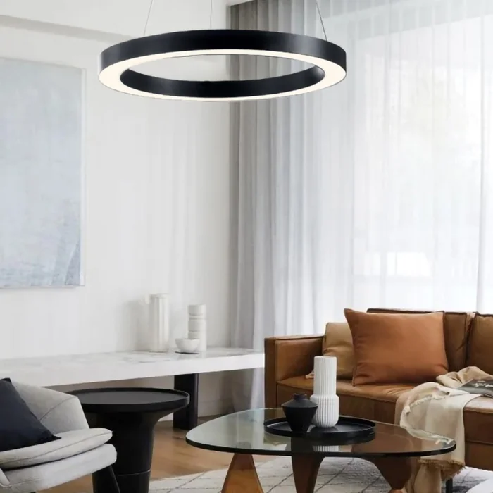Colgante LED Zurich IV 92W 150 cm Negro en Negro - Lámparas colgantes, Uruguay | Serlux, vista 2