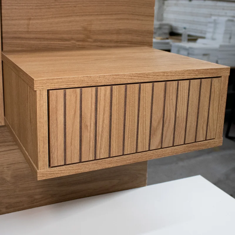 Mesa de Luz Aerea Capri - Olmo en Madera natural - Mesas de luz, Uruguay | Berna home, vista 3