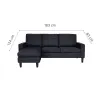 Sofá MILKA con Chaise Long Negro - Sillones y sofás, Uruguay | Soy Hogar, vista 5 de 8