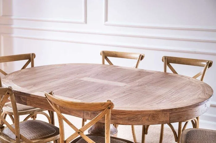 MESA COMEDOR EXTENSIBLE - 1.20 A 1.70 MTS - OLMO en Madera natural - Mesas de comedor, Uruguay | La Iberica, vista 15