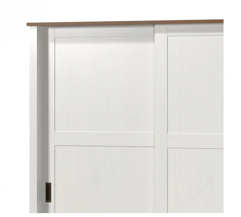 Ropero 3 puertas corredizas 3 cajones - Madera maciza - Blanco en Blanco - Roperos y placares, Uruguay | Rústico Hogar, vista 3