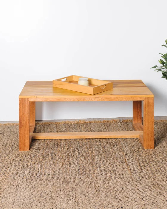 MESA RATONA ANDRÓMEDA 120x60 en Madera natural - Mesas de living, Uruguay | Fundamento Muebles