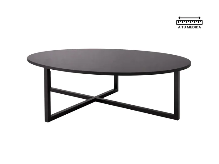 Mesa Oval AMBAY en Negro - Mesas de living, Uruguay | Finkel