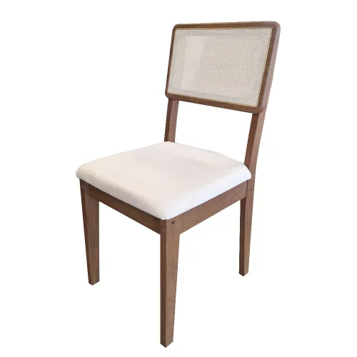 Silla Modelo Santiago Cedro Color Nevoa Boucle en Blanco - Sillas, Uruguay | Castro