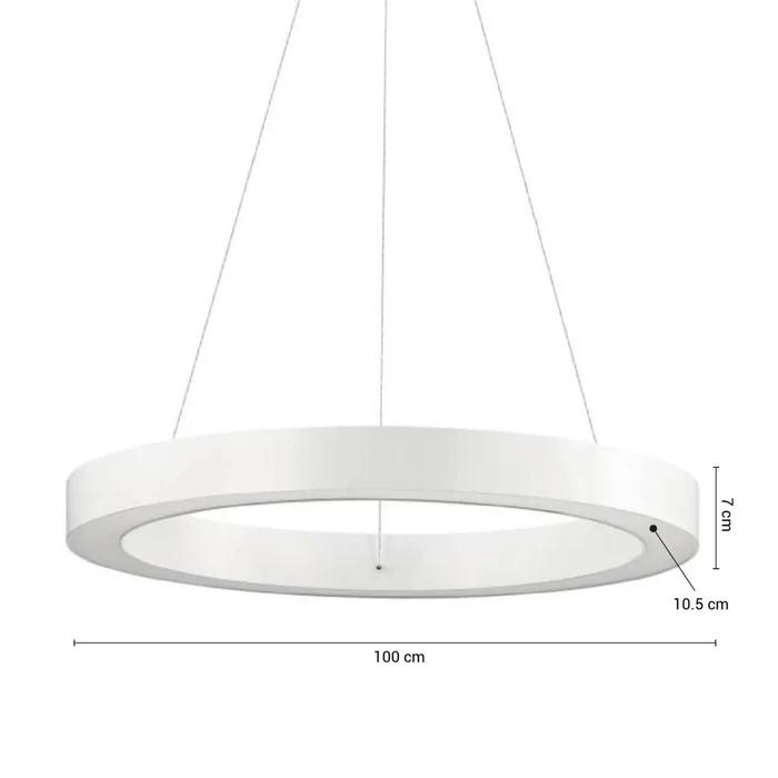 Colgante LED Zurich III 80W Blanco ø 100 cm en Blanco - Lámparas colgantes, Uruguay | Serlux, vista 5