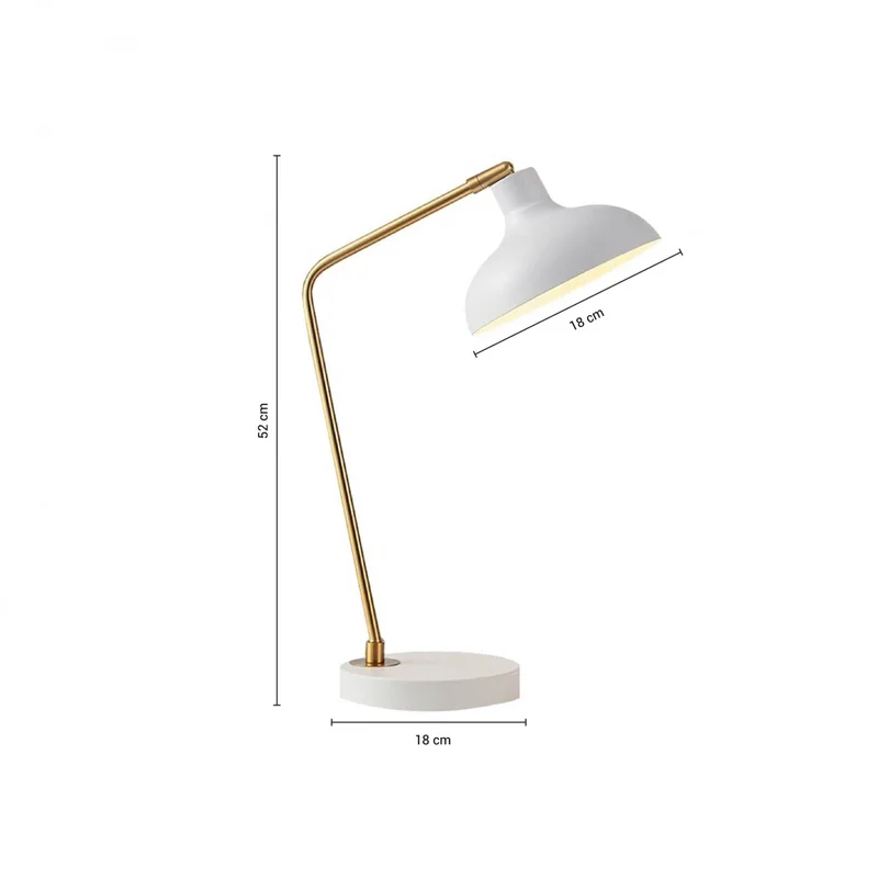 Lámpara de Mesa Arkansas Blanco en Blanco - Lámparas de mesa, Uruguay | Serlux, vista 5
