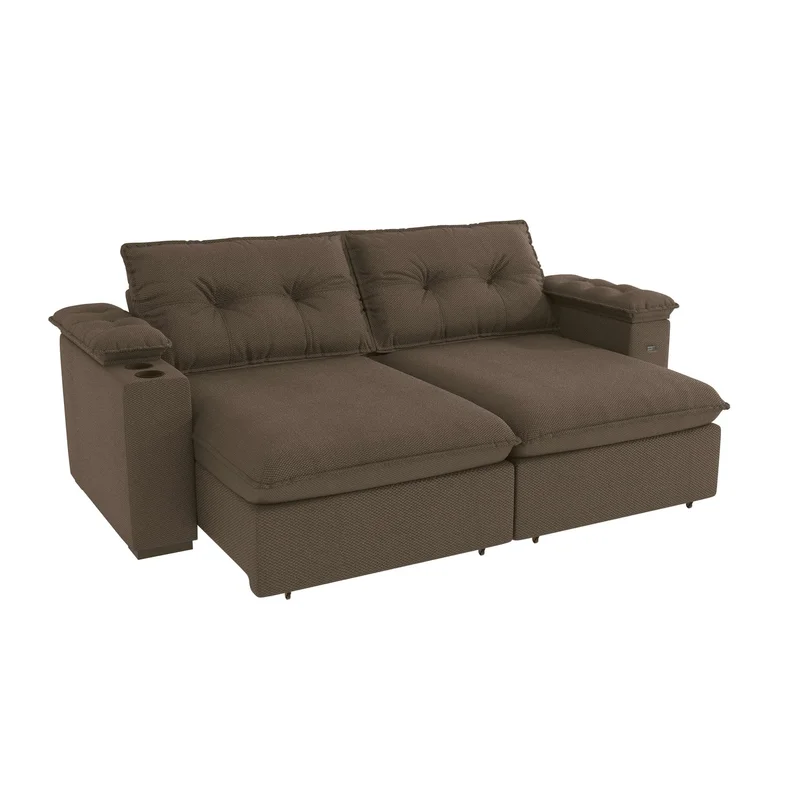 Sofa Zandon 260CM - Retractil/Reclinable en Lino Arena A085 - Sillones y sofás, Uruguay | Balton, vista 15