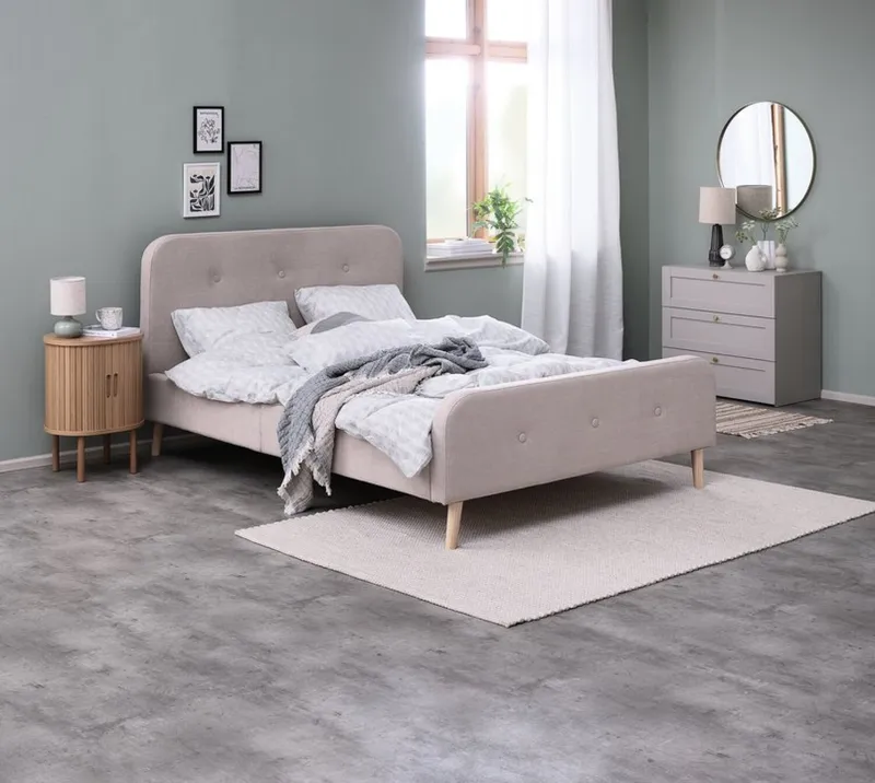 Estructura cama KONGSBERG 2 Plazas 140x190 beige en Beige - Dormitorio, Uruguay | JYSK