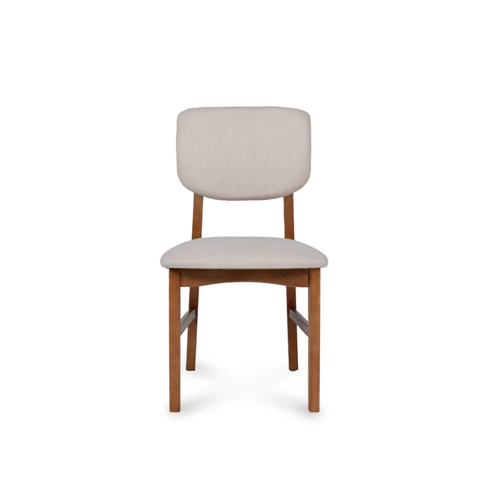 Silla Cordial - Nogal - Tela Rústica - Natural 93 en Beige - Butacas, banquetas y puffs, Uruguay | NYR, vista 2