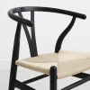 Silla Wishbone Madera de Olmo/Fibra Natural - Negra - Sillas, Uruguay | Berna home, vista 2 de 4