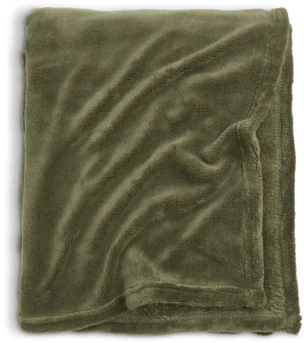 Manta DRAGEHODE 140x200 fleece oliva osc en Verde oliva - Textiles, Uruguay | JYSK