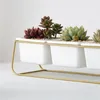 3 MACETAS CERAMICA 28x10x10CM BLANCO/DORADO en Blanco - Macetas, Uruguay | Koz, vista 4 de 4