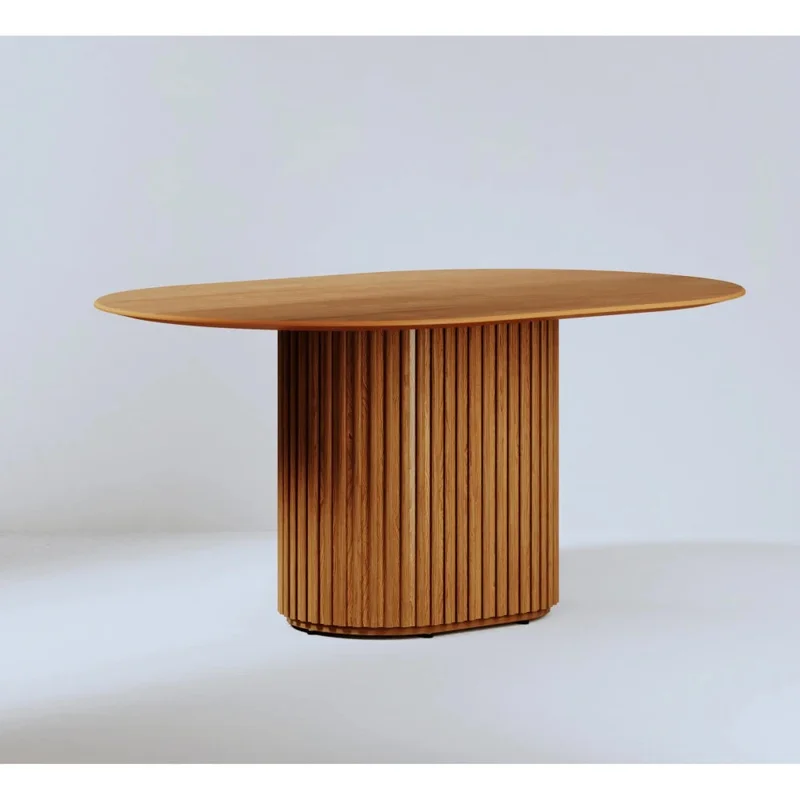 Mesa de Comedor Ovalo - Línea Nevada - Marrón en Marrón - Mesas de comedor, Uruguay | Ecowood, vista 8