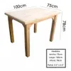 Mesa de madera pino 1.00x0.75x0.78 en Madera natural - Mesas de comedor, Uruguay | Que Sal Muebleria, vista 3 de 3