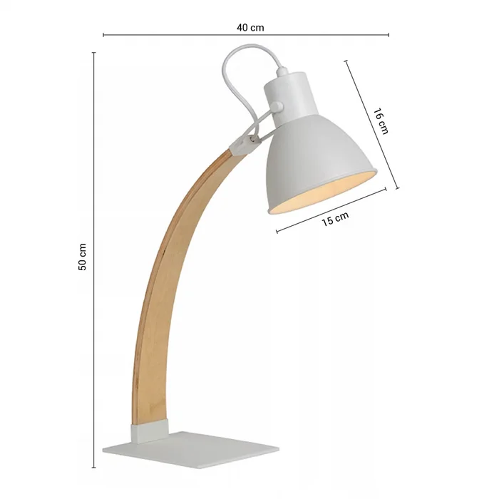 Lámpara de Mesa Baréin Blanco en Blanco - Lámparas de mesa, Uruguay | Serlux, vista 5