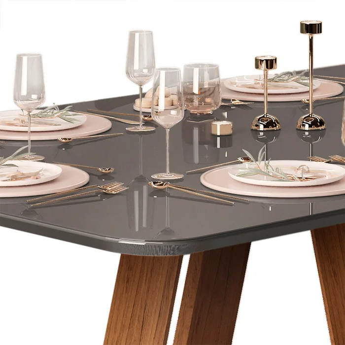 Mesa de Comedor Grande Línea París Gris en Gris - Mesas de comedor, Uruguay | Ecowood, vista 4