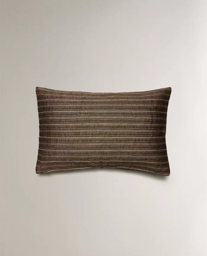 FUNDA COJÍN RAYAS en Marrón - Textiles, Uruguay | Zara Home, vista 2