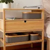 ORGANIZADOR BORDE MADERA 38X26X25CM EXT TELA GRIS en Gris - Canastos, Uruguay | Decohogar, vista 2 de 4