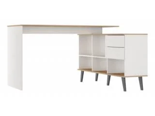 Escritorio en "L" con 2 cajones, 5 estantes dakar/Blanco en Blanco - Escritorios, Uruguay | Quesal, vista 7