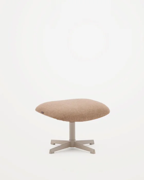 Reposapiés Jaspe - marrón claro y metal con acabado gris FSC 100% en Marrón - Butacas, banquetas y puffs, Uruguay | Kavehome