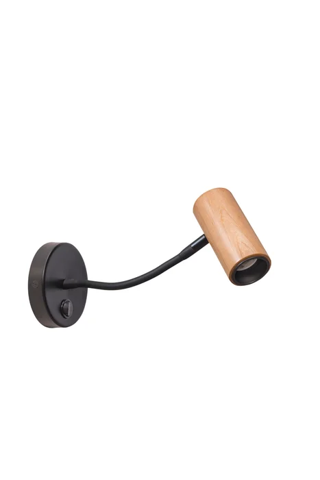 Lámpara Aplique de Pared Flexible - Point en Negro/Marrón - Lámparas colgantes, Uruguay | Berna home