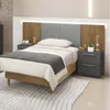 Respaldo Tapizado 2 Mesas De Luz Con Tiradores Modernos - Respaldos de cama, Uruguay | Muebles Express, vista 3 de 5