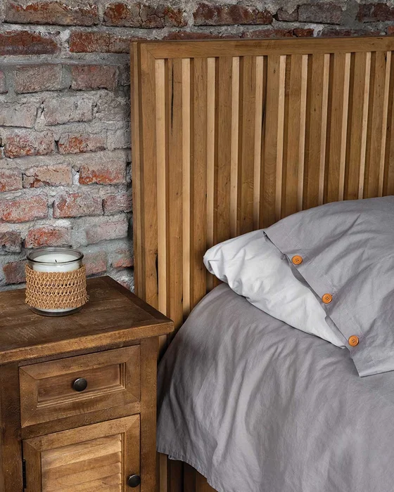 RESPALDO DE CAMA PIPA QUEEN en Madera natural - Respaldos de cama, Uruguay | Fundamento Muebles