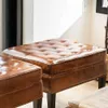 BANQUETA / OTOMANO - CUERO ITALIANO ENVEJECIDO en Marrón - Butacas, banquetas y puffs, Uruguay | La Iberica, vista 2 de 9