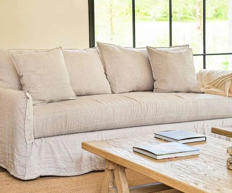 SILLON ALMA LINO GRIS CLARO - 2.30 MTS en Gris - Sillones y sofás, Uruguay | La Iberica