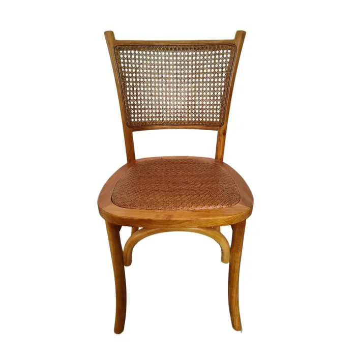 Silla Clasica - Madera y Rattan Natural en Marrón - Sillas, Uruguay | Rústico Hogar