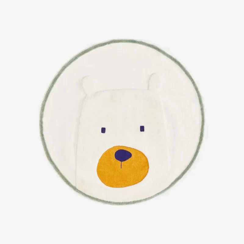 Alfombra redonda Zelda algodón blanco de oso Ø 100 cm en Blanco - Textiles, Uruguay | Kavehome