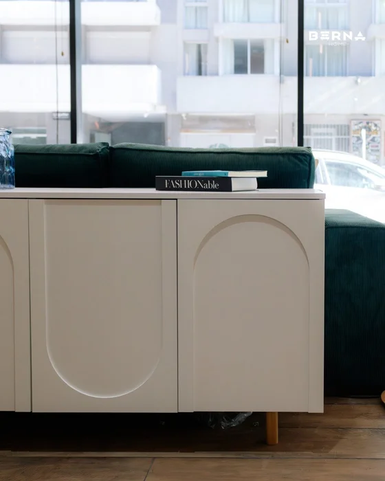 Aparador Buffet Arco 160 cm - Blanco en Madera natural - Aparadores y recibidores, Uruguay | Berna Home, vista 5