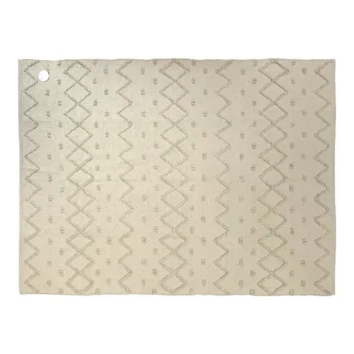 ALFOMBRA NATURAL 170X250CM PUNTOS ZIGZAG - Textiles, Uruguay | Decohogar