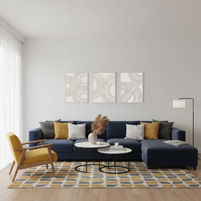 CUADRO CANVAS 30x40cm MARCO FIGURAS BEIGE 1 en Beige - Decoración de pared, Uruguay | Koz, vista 2