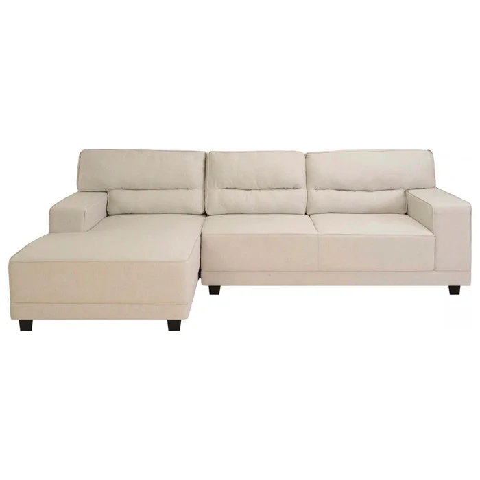 Sofá C/chaise Natural/beige Tela Excelence Izq en Beige - Sillones y sofás, Uruguay | Divino, vista 2