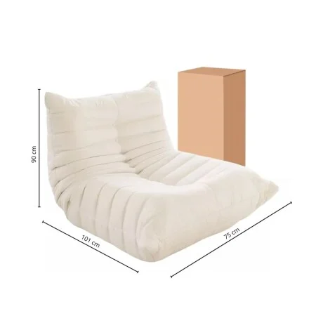 Sillon Lazy Sofa - Blanco en Blanco, Uruguay | La Cueva Muebles, vista 14
