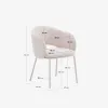 Silla Maina de chenilla beige y patas de acero con acabado beige FSC Mix Credit en Beige - Sillas, Uruguay | Kavehome, vista 10 de 10