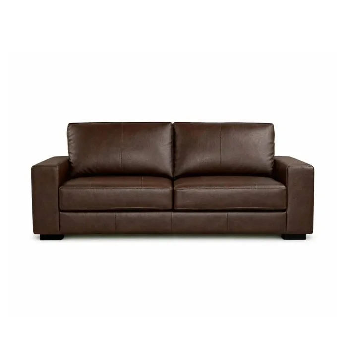Sillón 3 cuerpos Como - 100% Cuero - Caramelo en Marrón - Sillones y sofás, Uruguay | Ecowood, vista 4