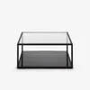Mesa de centro Blackhill - 80 x 80 cm cristal y acero acabado negro en Negro - Mesas de living, Uruguay | Kavehome, vista 5 de 6