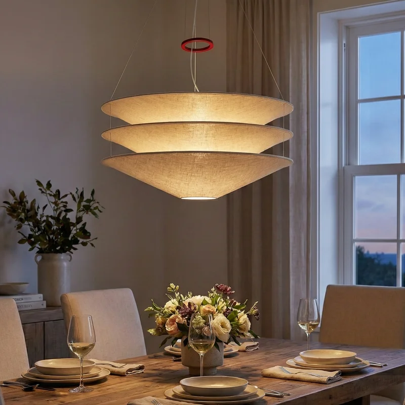 Colgante Nébula Triple en Beige - Lámparas colgantes, Uruguay | La Perla, vista 3
