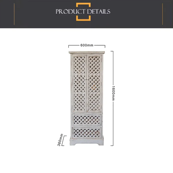 Mueble Vintage Blanco Vertical en Blanco - Aparadores y recibidores, Uruguay | Decotech, vista 4