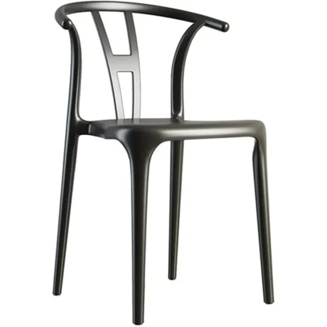 Silla Wishbone de jardin - Negro en Negro - Muebles para el exterior, Uruguay | La Cueva Muebles, vista 4