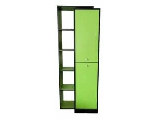 Biblioteca con repisa y 2 puertas Nogal/Negro en avena/blanco, avena/negro, negro/rojo, negro/azul, negro/verde - Bibliotecas, Uruguay | Quesal, vista 13