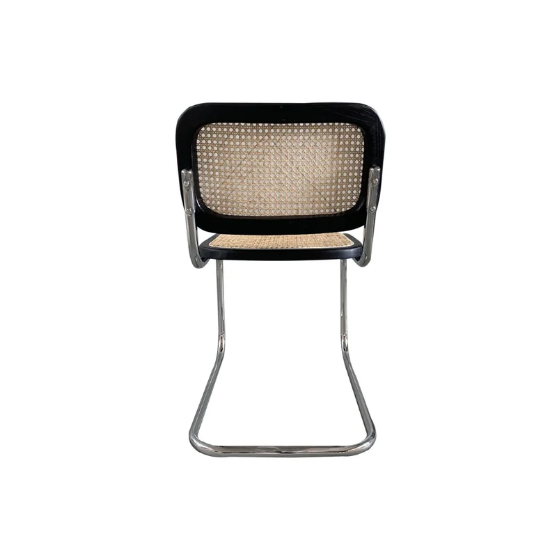 Silla Comedor Bauhaus Madera Natural/Negro Y Rattan en Negro - Butacas, banquetas y puffs, Uruguay | Berna Home, vista 6
