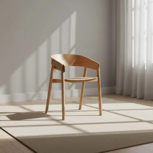 Silla De Comedor Madera Natural-beige Frederik en Madera natural - Sillas, Uruguay | Divino