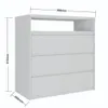 Cómoda 3 Cajones - Línea Clara - Blanco en Blanco - Cómodas, Uruguay | Ecowood, vista 4 de 4